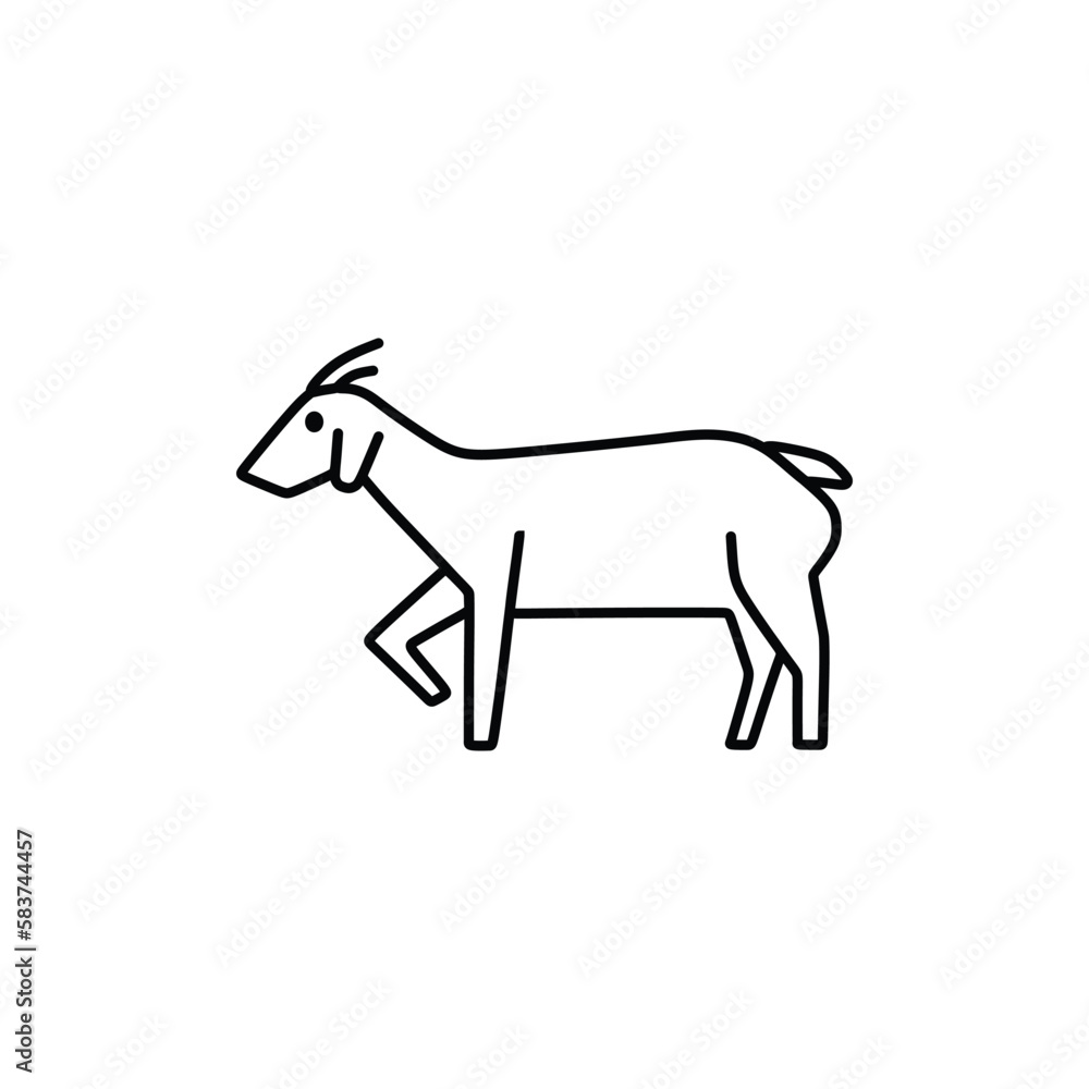 Obraz premium walking goat