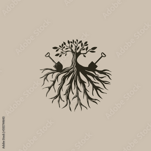 Tree root illustration