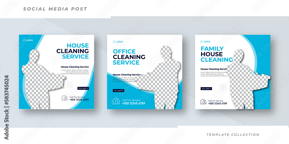 Home cleaning service social media post template Home cleaning service social media post template