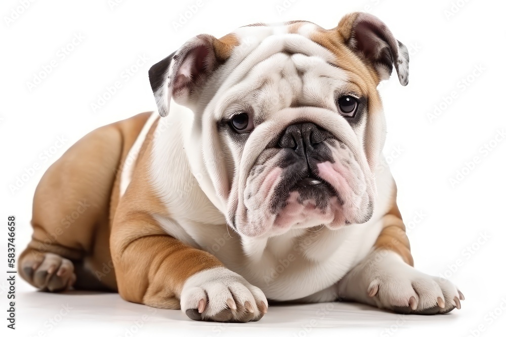 Fototapeta premium Cute English Bulldog.