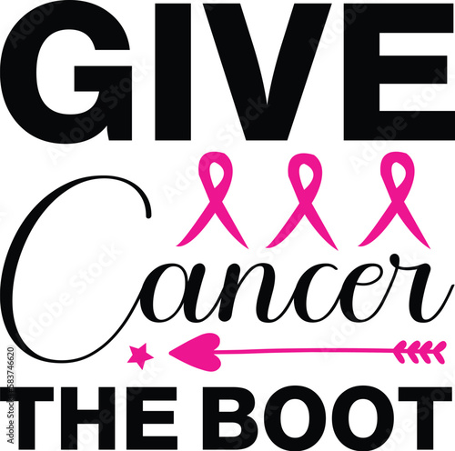 Give cancer the boot svg