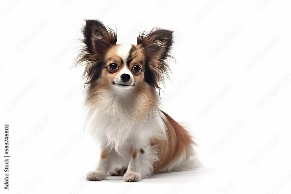 Papillon dogs are small, elegant and lively toy dogs that are known for their distinctive butterfly-like ears