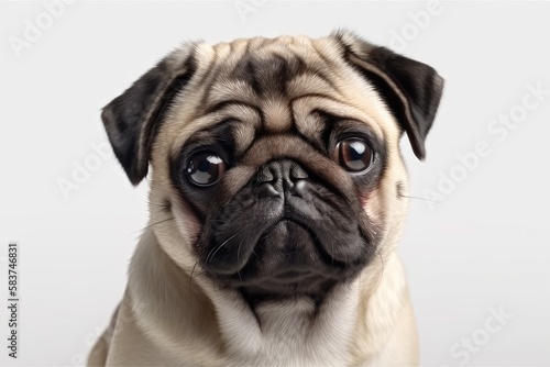 Pug, Small, round eyes and squishy noses