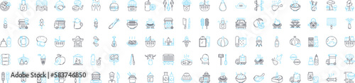 Picnic and barbeque vector line icons set. Picnic, Barbeque, BBQ, Outdoor, Grill, Cookout, Feast illustration outline concept symbols and signs