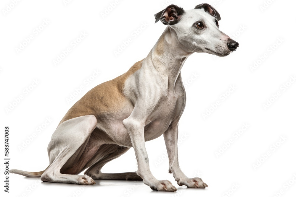 Whippet isolated on white background Whippet isolated on white background
