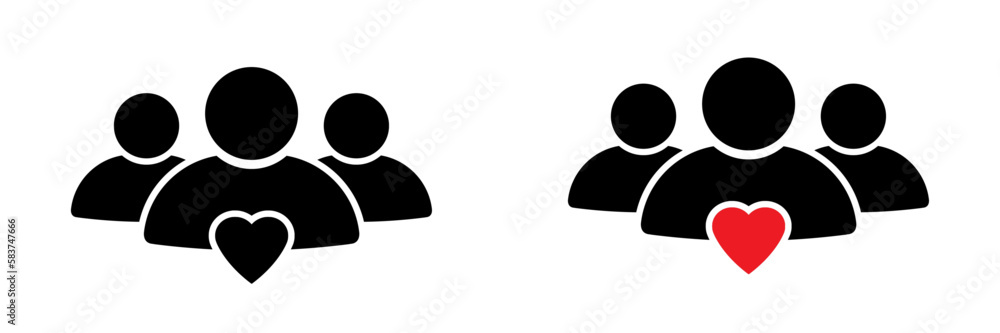 User group vector icons set User group vector icons set
