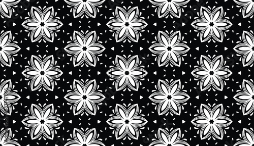 Geometric ethnic pattern seamless flower color oriental.
seamless pattern.Design for fabric,curtain,black background, carpet, shawl,clothing,wrapping, Batik,fabric,handkerchief,Vector illustration.