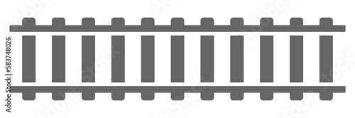  Train rails vector icon