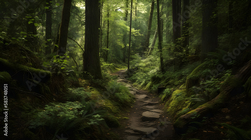 an enchanted woodland path
