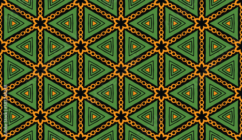 Geometric ethnic pattern seamless flower color oriental.
seamless pattern.Design for fabric,curtain,black background, carpet, shawl,clothing,wrapping, Batik,fabric,handkerchief,Vector illustration.
