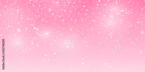 snow falling stock pink image