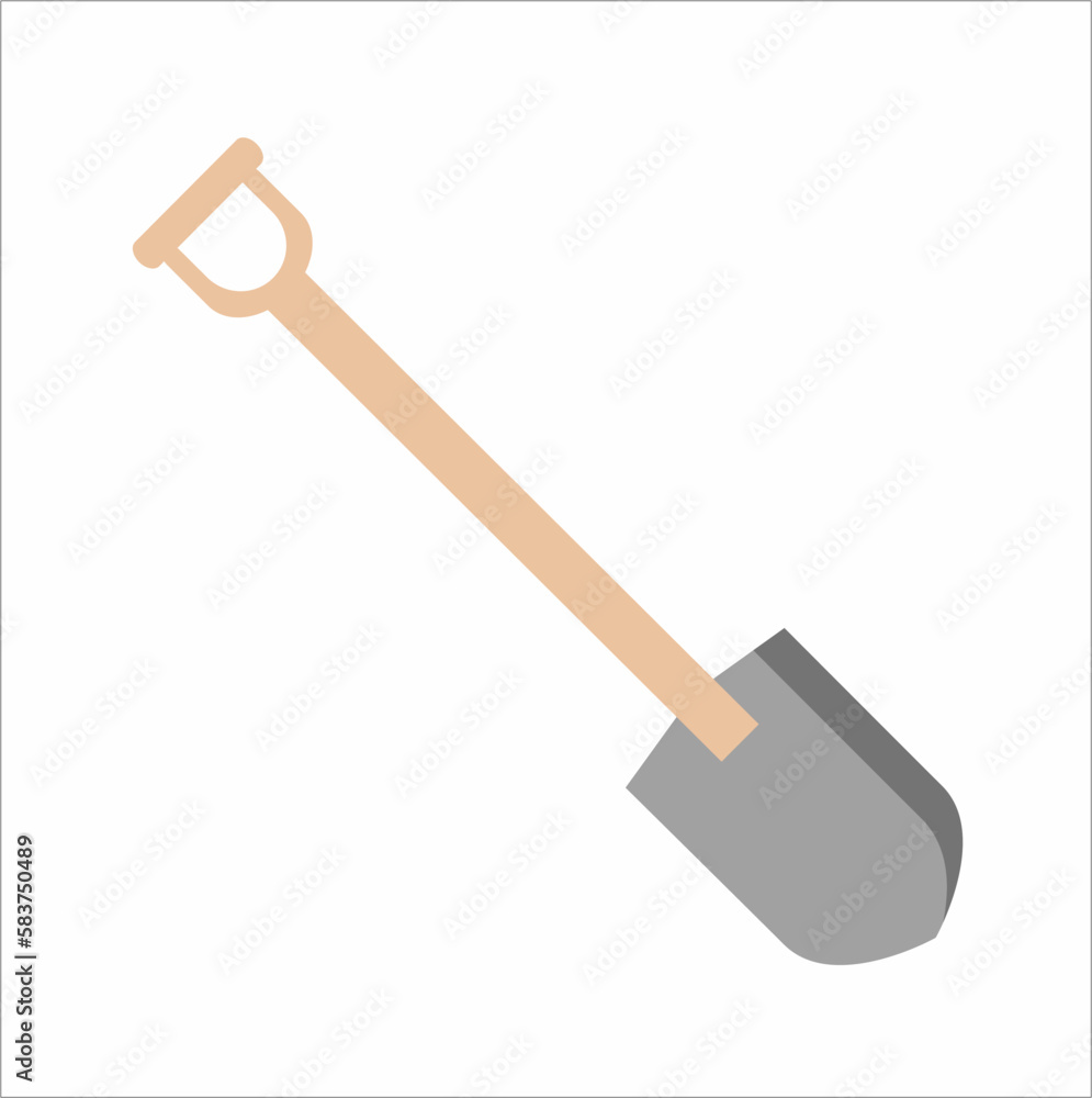 shovel tools for construction a clip art simple design , Abstract, logo, line logo, icon, vector design. symbol logo, concept for design. 