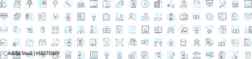 Market analysis vector line icons set. Market, Analysis, Trends, Research, Consumers, Share, Investing illustration outline concept symbols and signs
