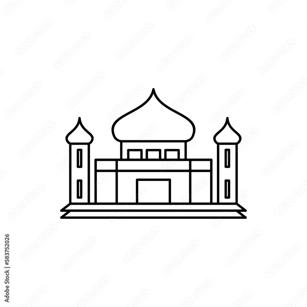 mosque icon vector logo design
