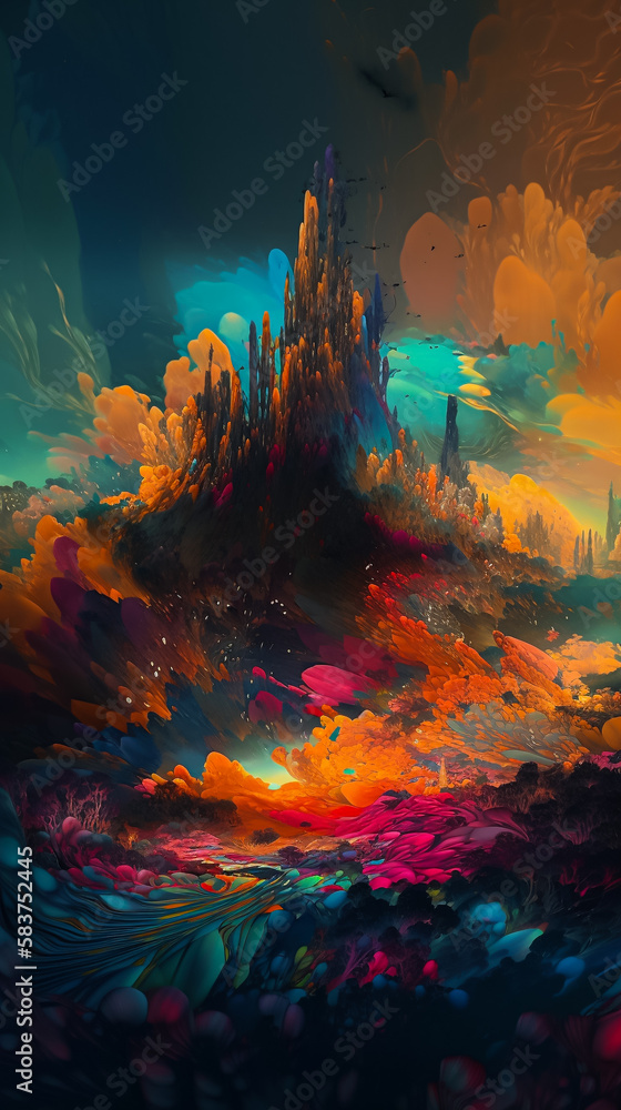 A Surreal Alien Melted Landscape of Fluid Abstracts