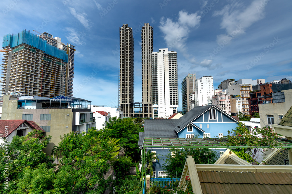 Obraz premium A corner of Da Nang City, Vietnam. This is a modern and dynamic young city