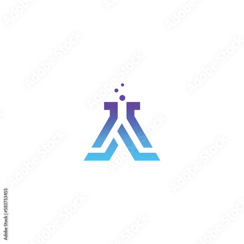 Lab audition logo design for icon, business, technology, lab, laboratory, audit, test, international, industry, vector, design, logo, illustration, background, symbol, web, template, identity