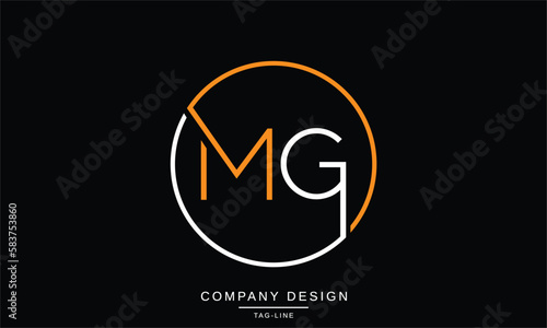 MG, GM, Abstract Letters Logo Monogram