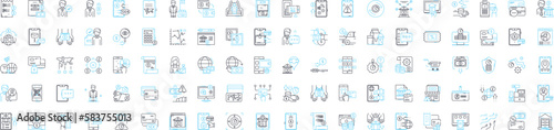 Price marketing vector line icons set. Pricing, Marketing, Cost, Strategy, Promotion, Sales, Discounts illustration outline concept symbols and signs
