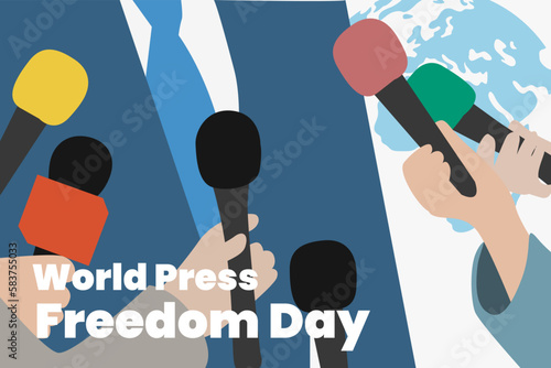 Illustration vector graphic of world press freedom day