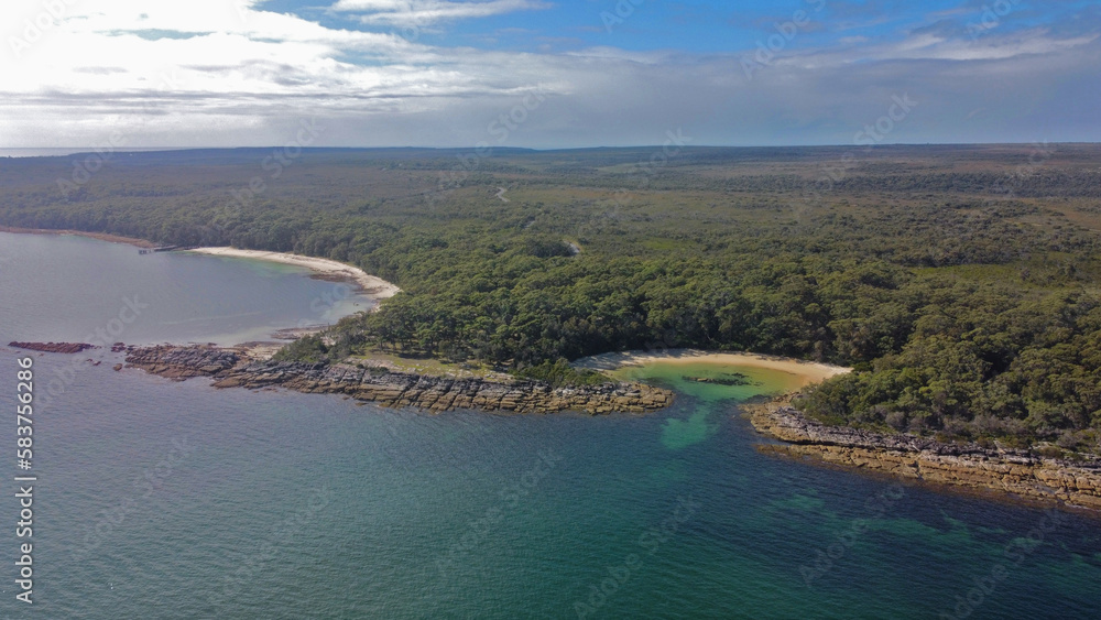 honeymoon bay drone shot honeymoon bay drone shot