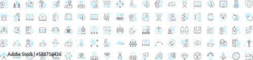 startup launch vector line icons set. Launch, Startup, Entrepreneur, Business, Begin, Fund, Found illustration outline concept symbols and signs