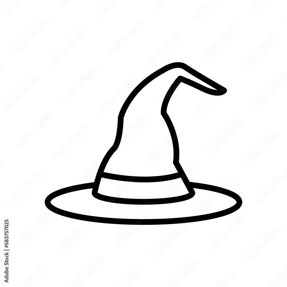 Witch, witch hat logo icon design. halloween Isolated vector illustration Witch, witch hat logo icon design. halloween Isolated vector illustration