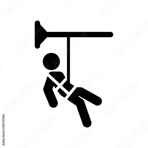 safety harness signs icon Isolated vector illustration