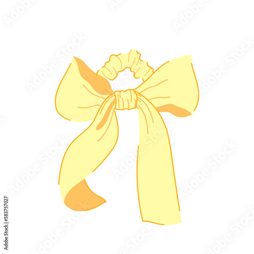 style hair scrunchies cartoon vector illustration