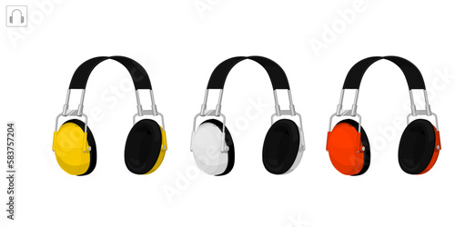 Isolated earmuffs on white background