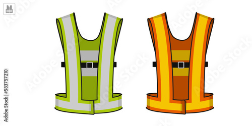 Isolated industrial vest on white background