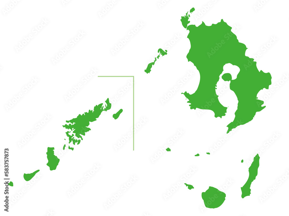 鹿児島県の形 鹿児島県の形