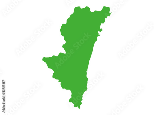 日本の宮崎県の形