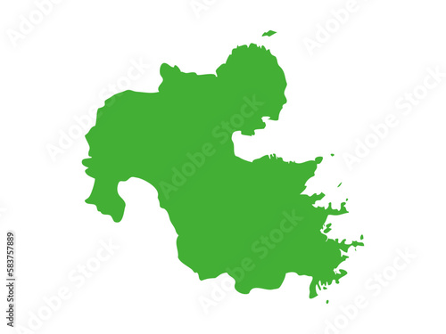 日本の大分県の形