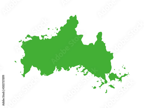 日本の山口県の形