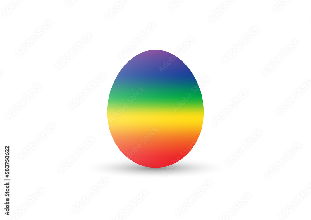 Rainbow easter egg isolated on white background. Pride, LGBTQ, gay lesbian concepts. Rainbow easter egg isolated on white background. Pride, LGBTQ, gay lesbian concepts.