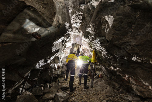 Miners undergound at a mine site in Australia