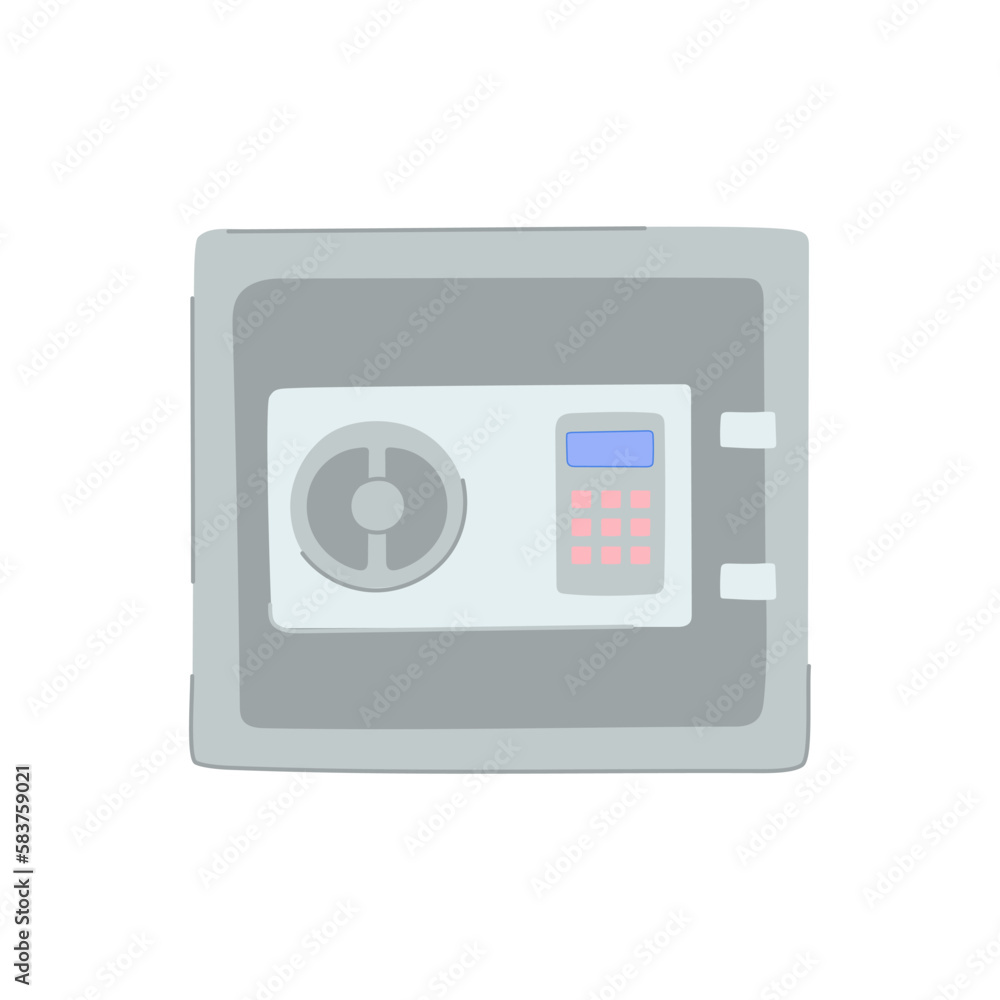 lock safe cartoon vector illustration lock safe cartoon vector illustration