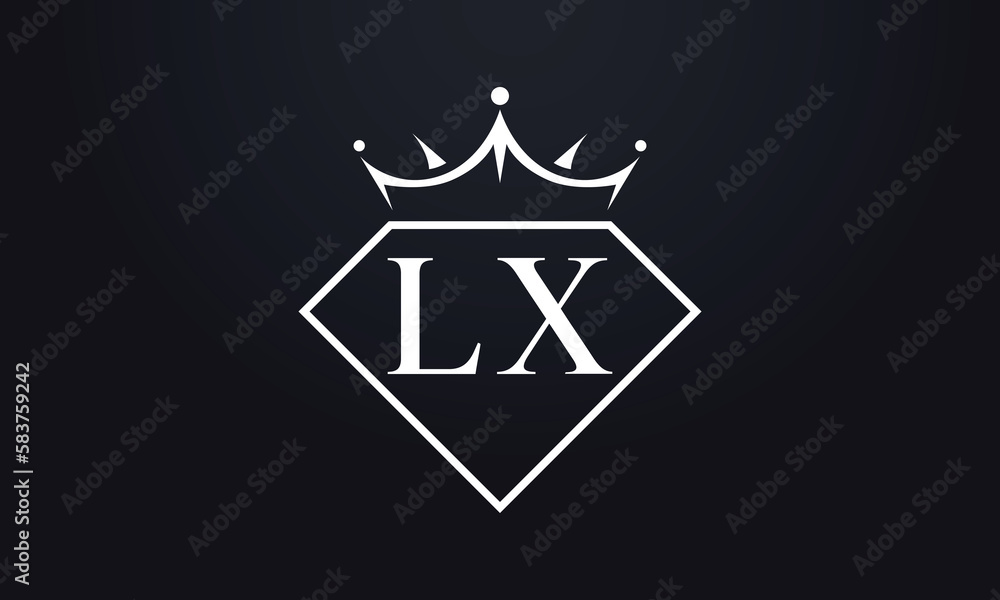 Diamond crown vector. Luxury queen logo for jewelry vector with letters Diamond crown vector. Luxury queen logo for jewelry vector with letters