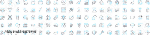 Agricultural market vector line icons set. Farming, Agriculture, Crop, Livelihood, Produce, Prices, Trade illustration outline concept symbols and signs