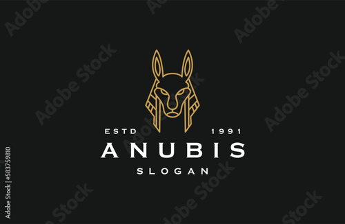 Vintage anubis logo. simple icon, template design .