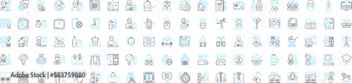 Children vector line icons set. Kids, Infants, Toddlers, Juveniles, Minors, Youths, Preteens illustration outline concept symbols and signs