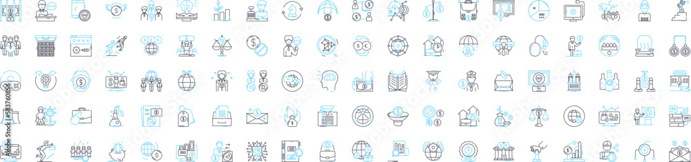 Business corruption vector line icons set. Bribery, Fraud, Embezzlement, Extortion, Collusion, Rigging, Monopoly illustration outline concept symbols and signs Business corruption vector line icons set. Bribery, Fraud, Embezzlement, Extortion, Collusion, Rigging, Monopoly illustration outline concept symbols and signs