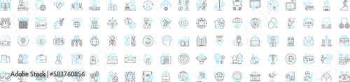 Business corruption vector line icons set. Bribery, Fraud, Embezzlement, Extortion, Collusion, Rigging, Monopoly illustration outline concept symbols and signs