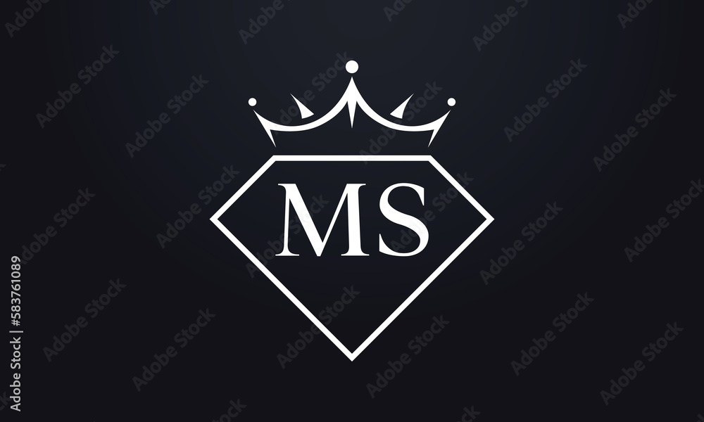 Diamond crown vector. Luxury queen logo for jewelry vector with letters Diamond crown vector. Luxury queen logo for jewelry vector with letters