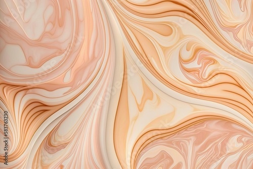 Peach marble pattern background, generative ai composite.