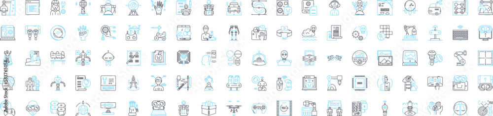 Additive manufacturing vector line icons set. 3D printing, Additive, Manufacturing, Rapid, Prototyping, Layer, STL illustration outline concept symbols and signs Additive manufacturing vector line icons set. 3D printing, Additive, Manufacturing, Rapid, Prototyping, Layer, STL illustration outline concept symbols and signs