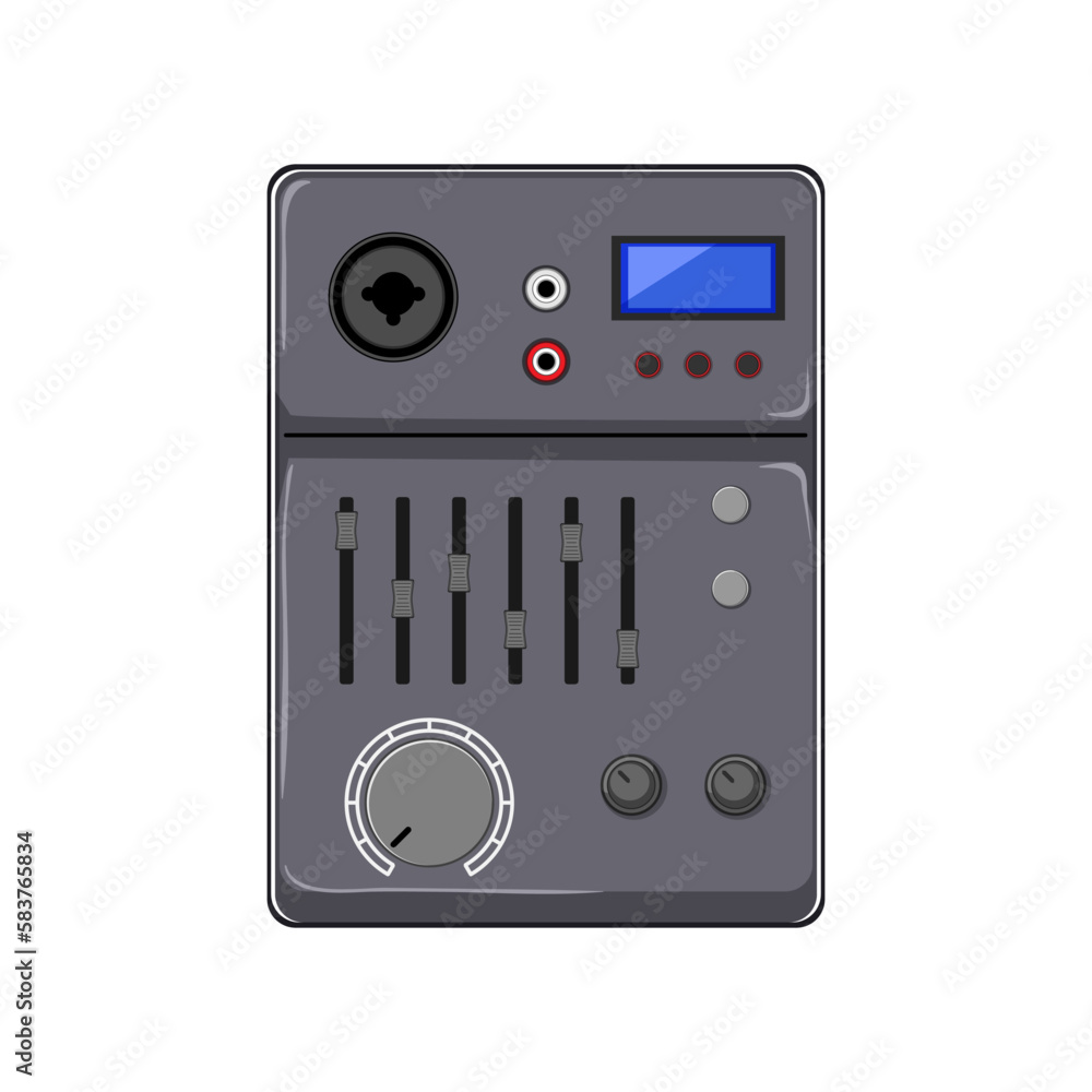 Fototapeta premium music audio mixer cartoon vector illustration