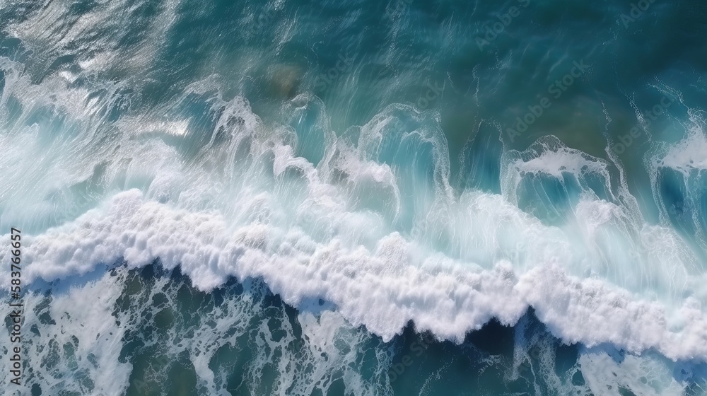 ? in the deepSpectacular drone photo of ocean sea water white wave ...