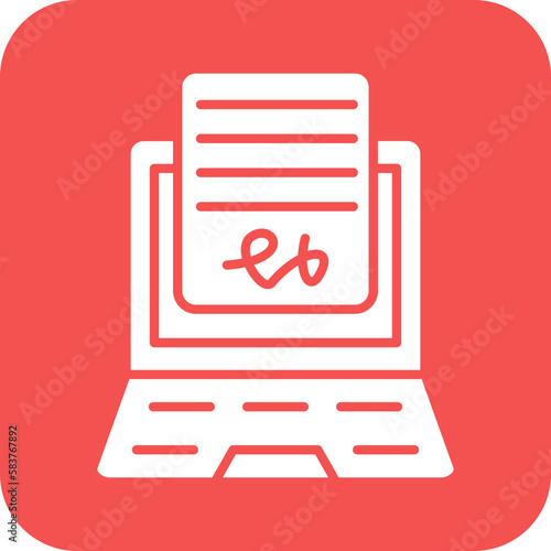 Vector Design Online Agreement Icon Style
